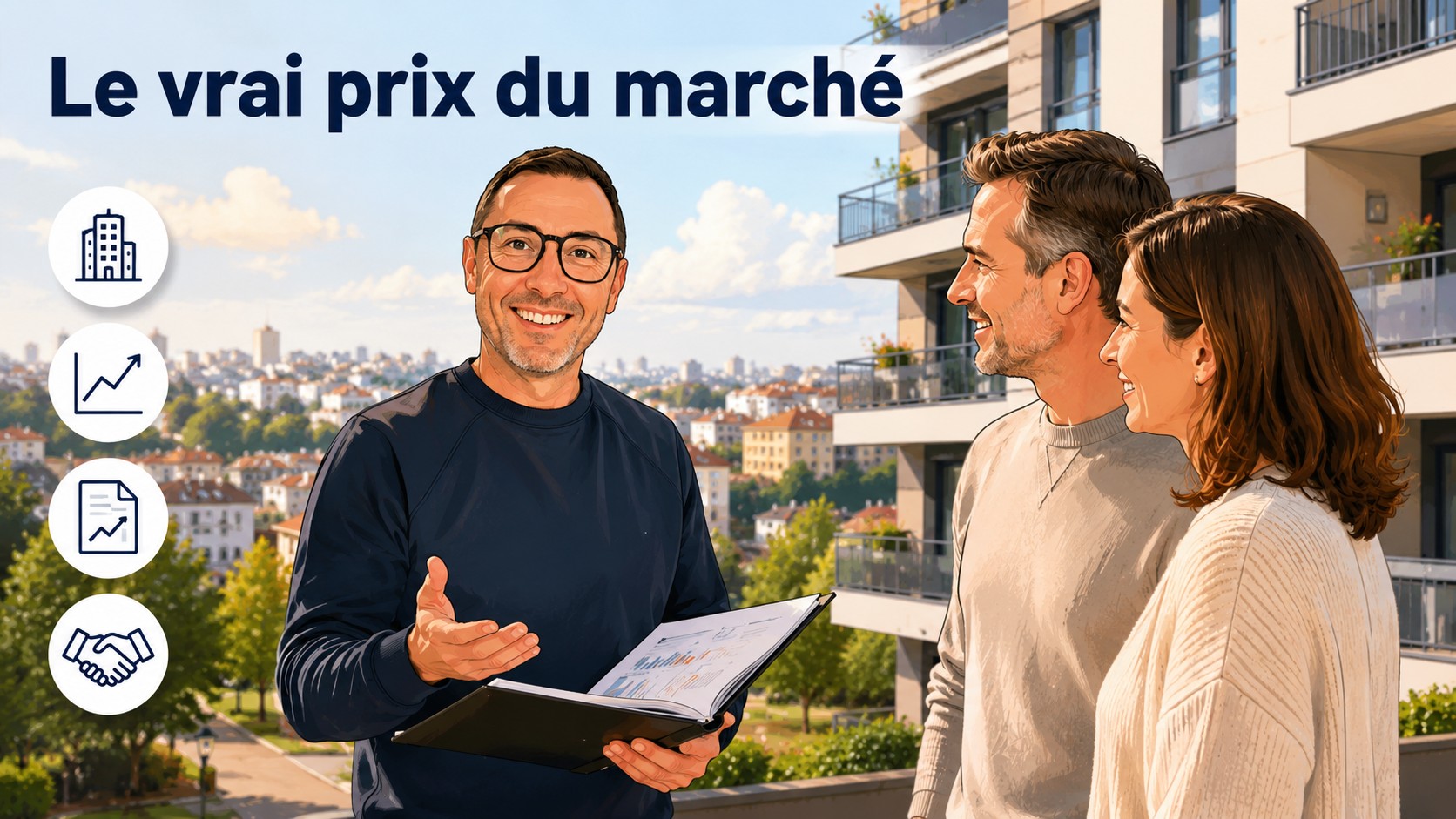 Le vrai prix du marché de l'appartement à Athis-Mons expliqué par Freddy Moncet devant un immeuble résidentiel
